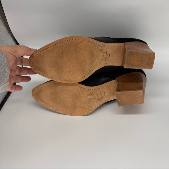 MARC FISHER GINGER ANKLE CHELSEA LEATHER BOOTS Sz 11 Zip Side - Picture 7 of 7